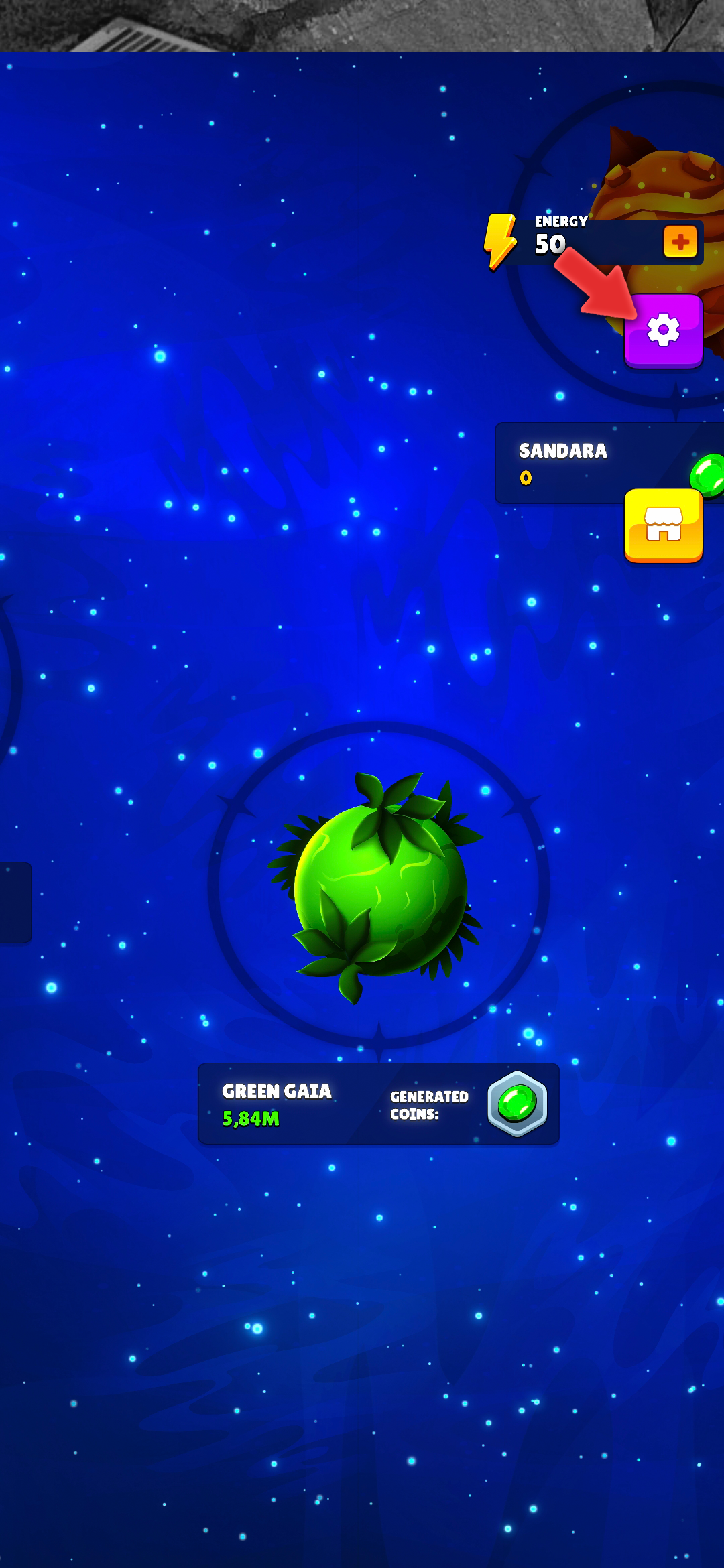 Illustration of the first step to delete an account.