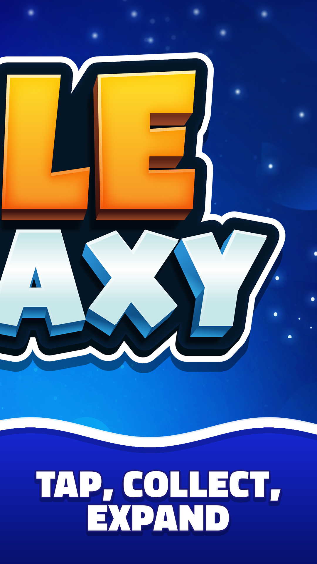 Gameplay screenshot of Idle Galaxy showing multiple unlocked planets.